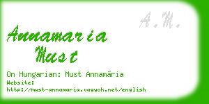 annamaria must business card